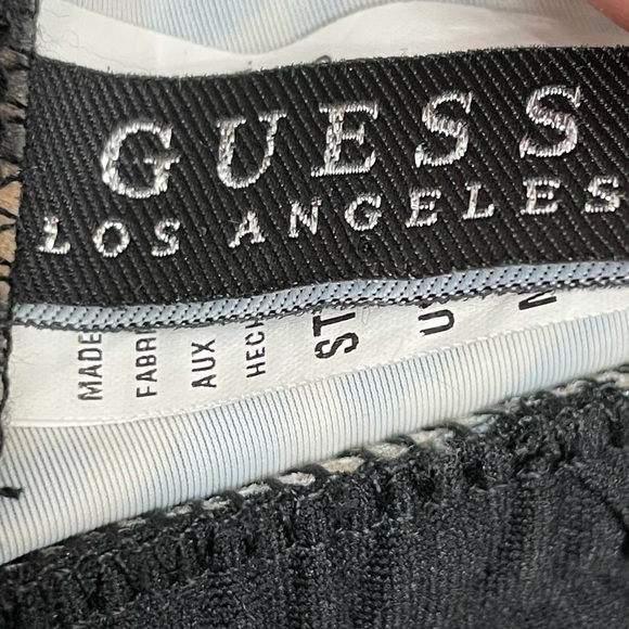 Guess Leopard Bandeau Bikini Top Only with Black Fringe Size Large - Picture 8 of 9